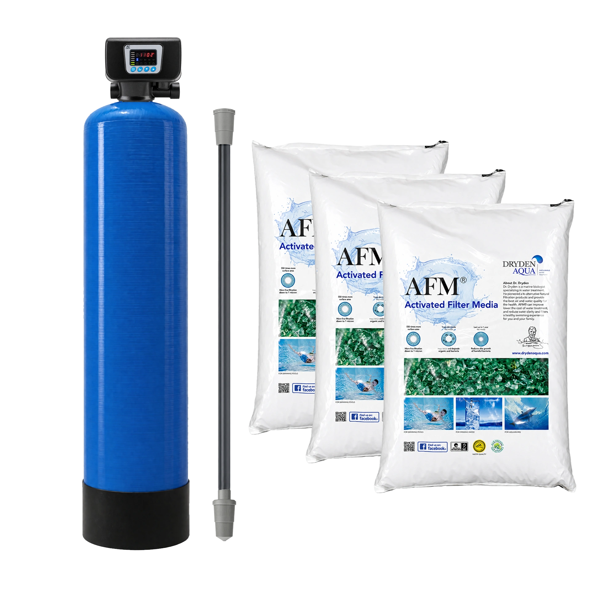 AFM® 13"X 54" Medium Grade 80 Litre FRP with Auto Backwash