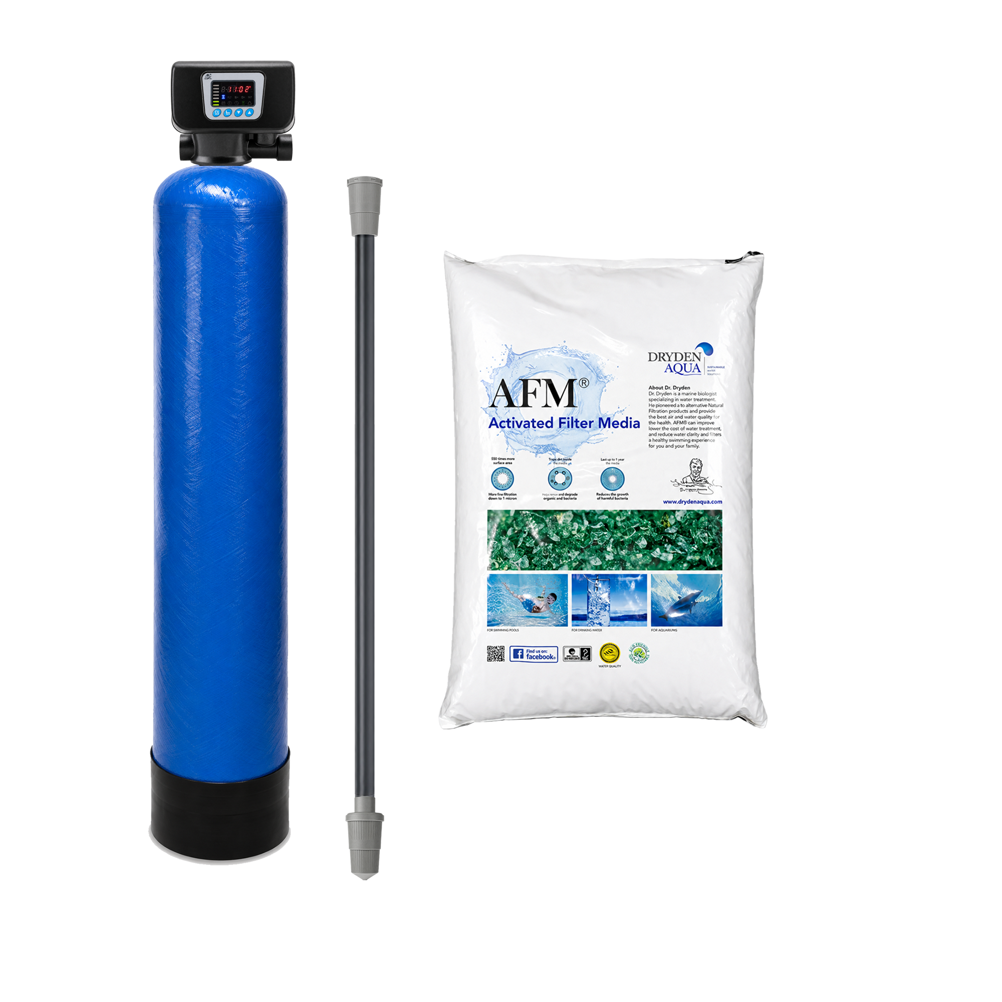 AFM® 8"X44" Ultra Fine 30 Litre FRP with Auto Backwash
