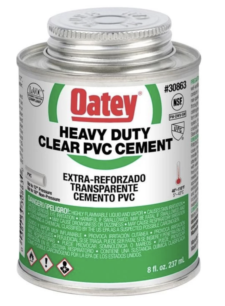 OATEY PVC HP CEMENT HEAVY DUTY CLEAR 237ml