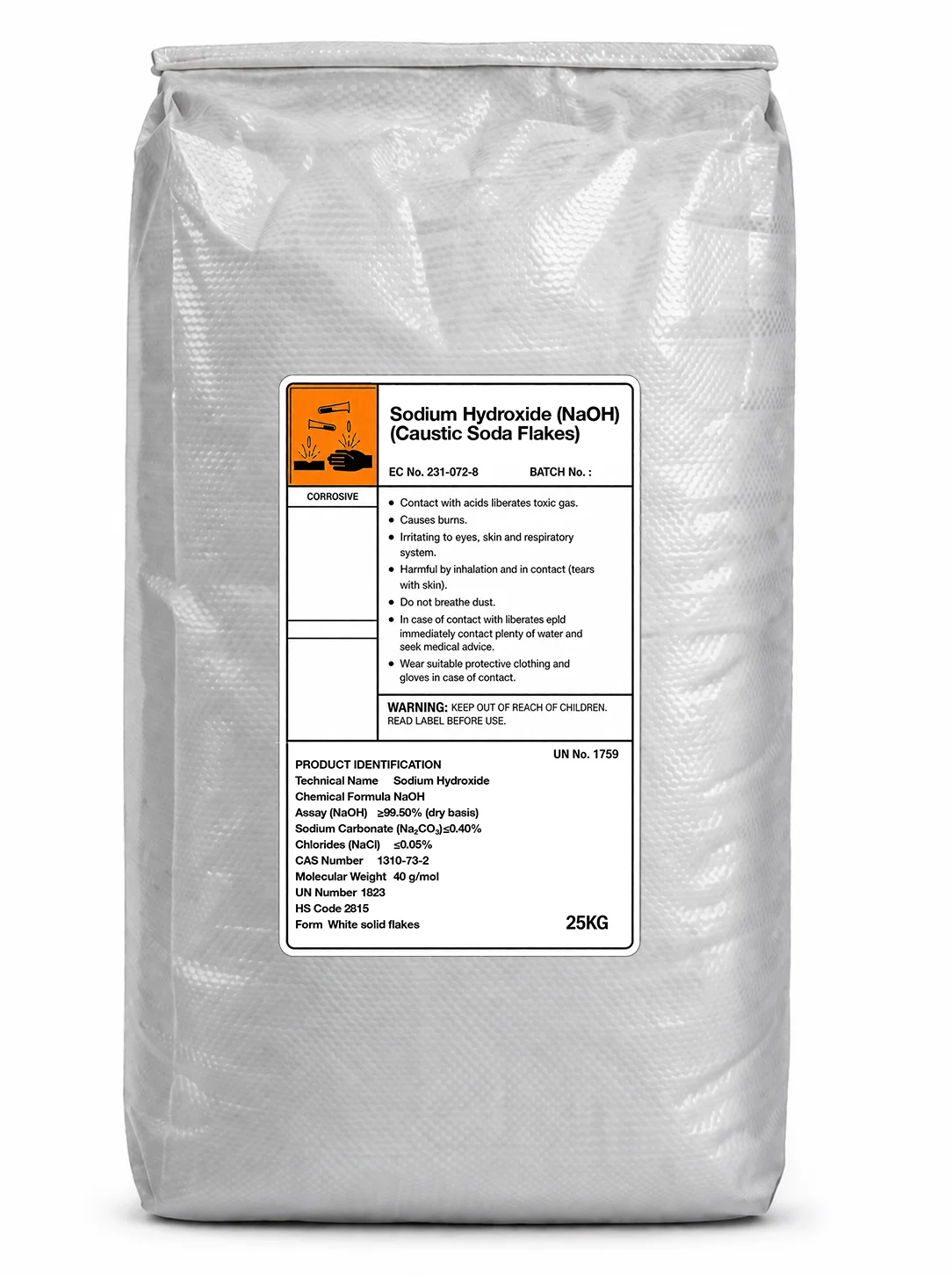 Caustic Soda (Sodium Hydroxide) 25Kg